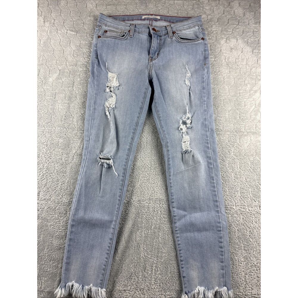 Angry Rabbit Light Washed Distressed Denim Blue‎ Jeans JR Size 7